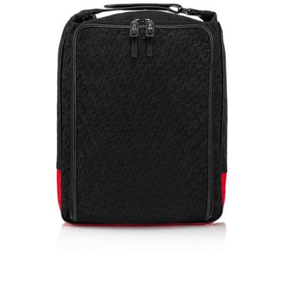 Christian Louboutin Hop'N Zip Creative Fabric Backpack Nahrbtniki Moški Črne | SI-68101