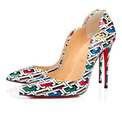 Christian Louboutin Hot Chick 100 Patent Pumps Pumps Ženske Večbarvni | SI-77866