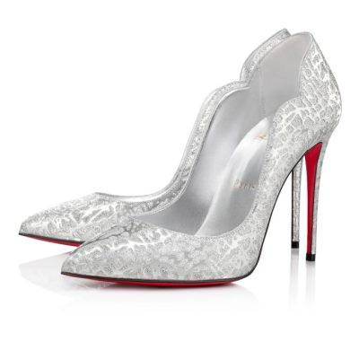 Christian Louboutin Hot Chick 100 Specchio/Laminato Pumps Pumps Ženske Srebrne | SI-98182