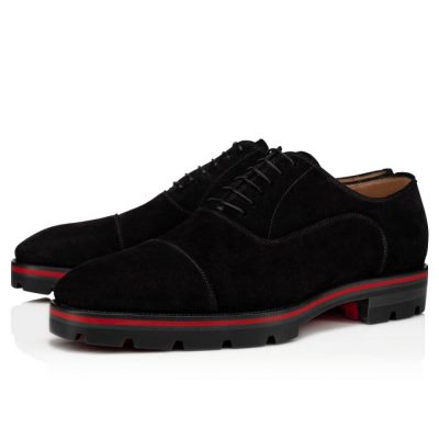 Christian Louboutin Hubertus 000 Veau Velours Oxford Oxfords Shoes Moški Črne | SI-67983