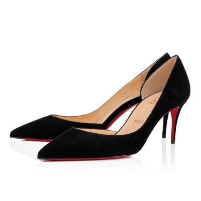 Christian Louboutin Iriza 070 70 Veau Velours Pumps Pumps Ženske Črne | SI-62101