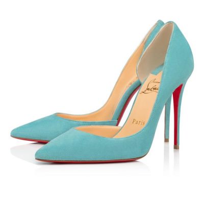 Christian Louboutin Iriza 100 100 Noumea Veau Velours Pumps Pumps Ženske Turkizna | SI-63077