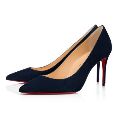 Christian Louboutin Kate 085 85 Marine Veau Velours Pumps Pumps Ženske Temno Modre | SI-01277