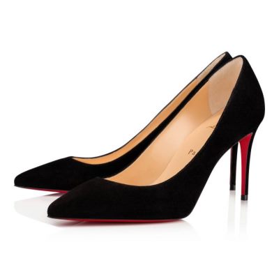 Christian Louboutin Kate 085 85 Veau Velours Pumps Pumps Ženske Črne | SI-16685