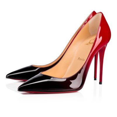 Christian Louboutin Kate 100 100 Patent Pumps Pumps Ženske Črne Rdeče | SI-38569
