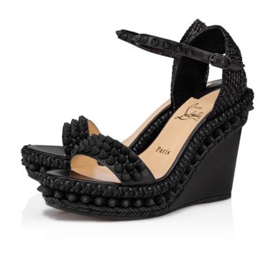 Christian Louboutin Lata 110 Calf Espadrilles Espadrilles Ženske Črne | SI-07788