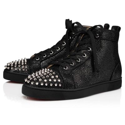 Christian Louboutin Lou Spikes Orla 000 Version Sneakers Superge Moški Črne | SI-68661
