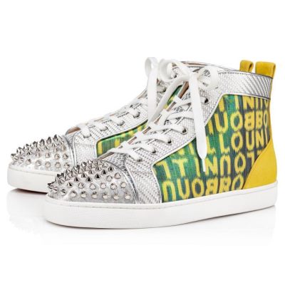 Christian Louboutin Lou Spikes Orlato Version Creative Fabric Sneakers Superge Moški Večbarvni | SI-59969