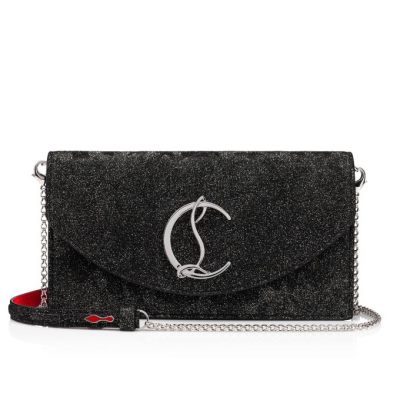 Christian Louboutin Loubi54 Creative Usnje Pouches Pouches Ženske Črne Srebrne | SI-43009