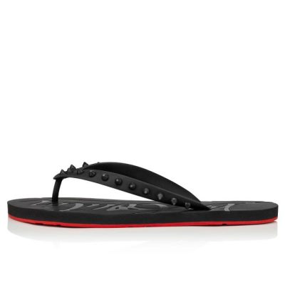 Christian Louboutin Loubi Flip 000 Pvc Sandals Espadrilles & Sandals Moški Črne | SI-41506