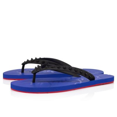 Christian Louboutin Loubi Flip 000 Pvc Sandals Espadrilles & Sandals Moški Črne Modre | SI-57524