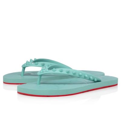 Christian Louboutin Loubi Flip Plastic Finish Mules Mules Ženske Svetlo Modre | SI-88961