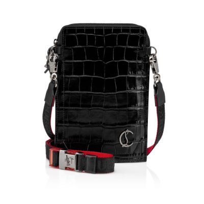 Christian Louboutin Loubilab Creative Usnje Pouches Pouches Moški Črne | SI-53409