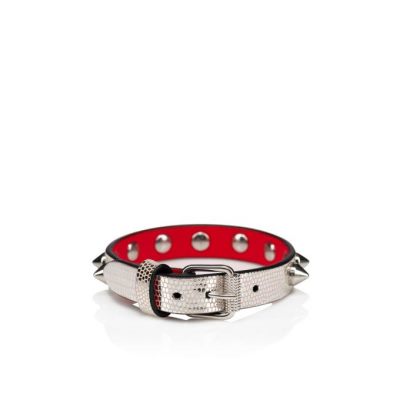 Christian Louboutin Loubilink Bracelet Creative Usnje Bracelets Bracelets Ženske Srebrne | SI-49689