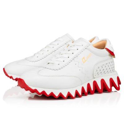 Christian Louboutin Loubishark Calf Sneakers Superge Ženske Bele | SI-96193