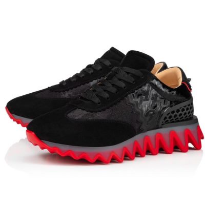 Christian Louboutin Loubishark Creative Usnje Sneakers Superge Moški Črne | SI-71203