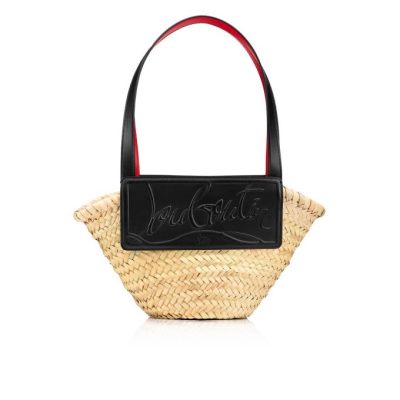 Christian Louboutin Loubishore Small Creative Fabric Basket Basket Ženske Bele Črne | SI-13574