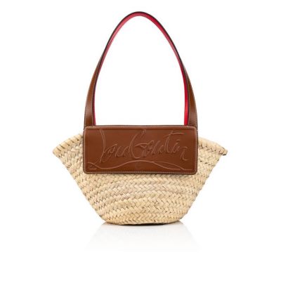 Christian Louboutin Loubishore Small Creative Fabric Basket Basket Ženske Bež Rjave | SI-24042