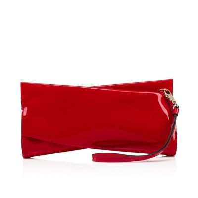 Christian Louboutin Loubitwist Clutch Classic Usnje Pouches Pouches Ženske Rdeče | SI-03428