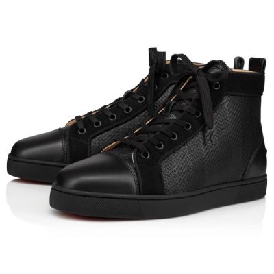 Christian Louboutin Louis Creative Usnje Sneakers Superge Moški Črne | SI-17494