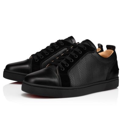 Christian Louboutin Louis Junior Creative Usnje Sneakers Superge Moški Črne | SI-60745