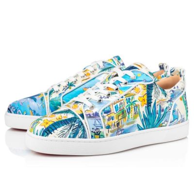 Christian Louboutin Louis Junior Orlato Silk Sneakers Superge Moški Večbarvni | SI-00754