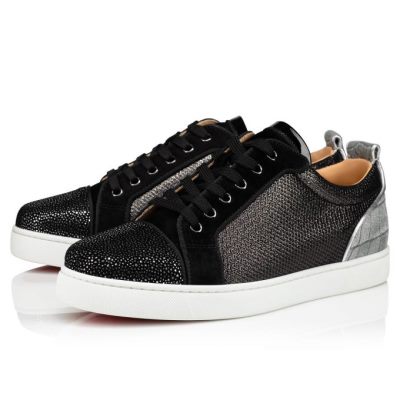 Christian Louboutin Louis Junior Orlato Creative Usnje Sneakers Superge Moški Črne Srebrne | SI-85091