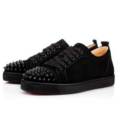 Christian Louboutin Louis Junior Sp 000 Veau Velours Sneakers Superge Ženske Črne | SI-17609