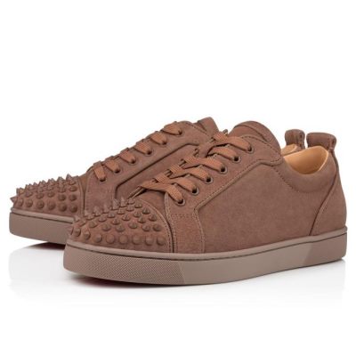 Christian Louboutin Louis Junior Sp 000 Mat Veau Velours Sneakers Superge Moški Rjave | SI-50301
