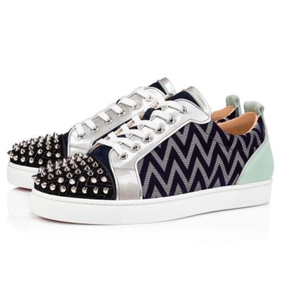 Christian Louboutin Louis Junior Spikes Orlato Creative Fabric Sneakers Superge Moški Večbarvni | SI-54475