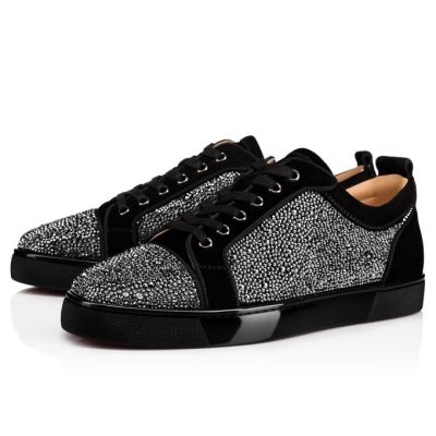 Christian Louboutin Louis Junior St 000 Strass Sneakers Superge Moški Črne | SI-72752