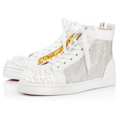 Christian Louboutin Louis No Limit Calf Sneakers Superge Moški Bele | SI-70506