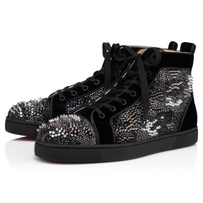 Christian Louboutin Louis Orlato Bling Bang Version Strass Sneakers Superge Moški Črne | SI-66563