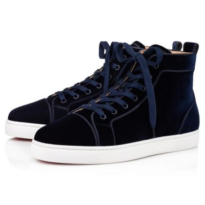 Christian Louboutin Louis Orlato Classic Fabric Sneakers Superge Moški Temno Modre | SI-35361