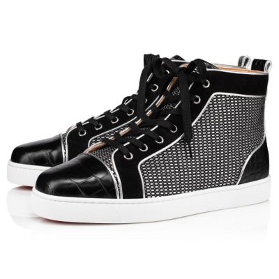 Christian Louboutin Louis Orlato Cotton Sneakers Superge Moški Črne | SI-65191