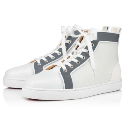 Christian Louboutin Louis Orlato Creative Fabric Sneakers Superge Moški Bele Sive | SI-48169