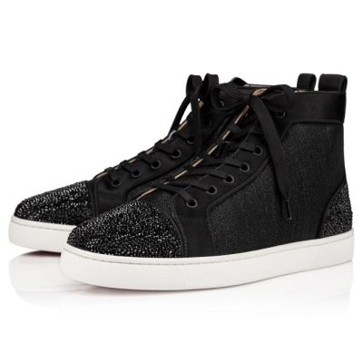 Christian Louboutin Louis P Strass 000 Version Strass Sneakers Superge Moški Črne | SI-83977