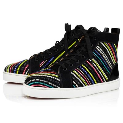 Christian Louboutin Louis Rays Sneakers Superge Moški Črne Večbarvni | SI-42334