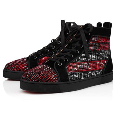 Christian Louboutin Louis Strass Sneakers Superge Moški Črne Večbarvni | SI-84931