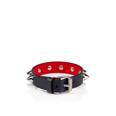 Christian Louboutin M Loubilink Bracelet 15 Calf P Bracelets Bracelets Moški Temno Modre Srebrne | SI-55918