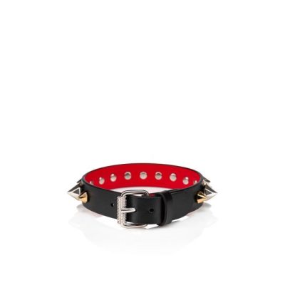 Christian Louboutin M Loubilink Bracelet Classic Usnje Bracelets Bracelets Moški Črne Večbarvni | SI-83114