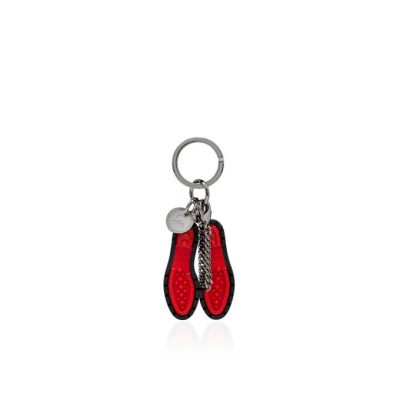 Christian Louboutin M Lug Sole Metallic Finish Keyrings Obesek Za Ključe Moški Črne Rdeče | SI-22279