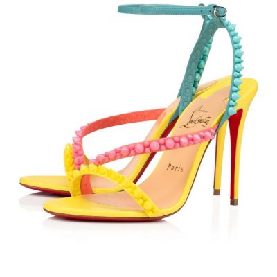 Christian Louboutin Mafaldina Spikes 100 Nappa T Strap T Strap Ženske Večbarvni | SI-78963