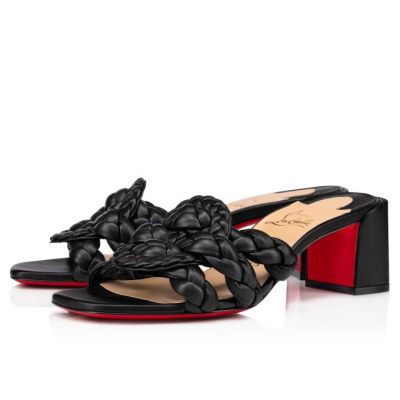 Christian Louboutin Marmela 55 Nappa Mules Mules Ženske Črne | SI-20002