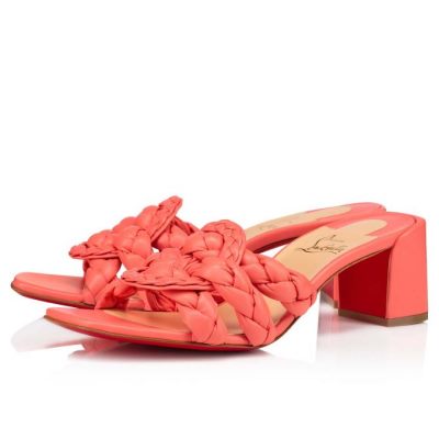 Christian Louboutin Marmela 55 Nappa Mules Mules Ženske Roza | SI-24677