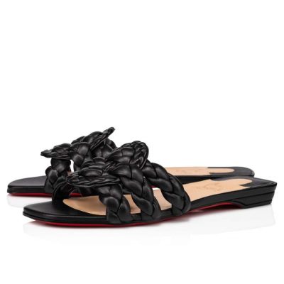 Christian Louboutin Marmela Nappa Mules Mules Ženske Črne | SI-54901