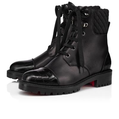 Christian Louboutin Mayr Boot Calf Boots Škornji Ženske Črne | SI-14862
