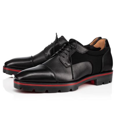 Christian Louboutin Mika Sky 000 Calf Derby Derby Moški Črne | SI-79610
