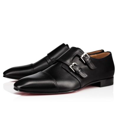 Christian Louboutin Mortimer 000 Calf Monk Straps Monk Straps Moški Črne | SI-69218