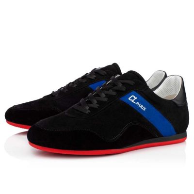 Christian Louboutin My K Low Calf Sneakers Superge Moški Črne Modre | SI-80446